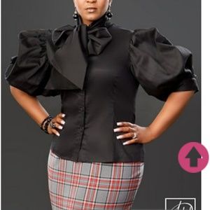 Tawni Haynes bow blouse.